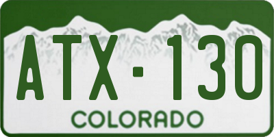 CO license plate ATX130