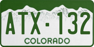 CO license plate ATX132