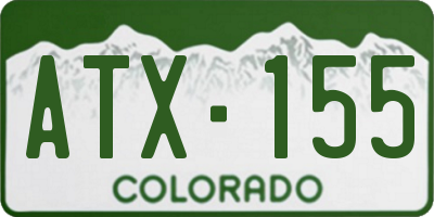 CO license plate ATX155