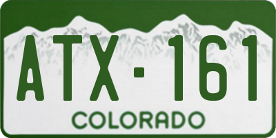 CO license plate ATX161