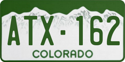 CO license plate ATX162