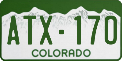CO license plate ATX170