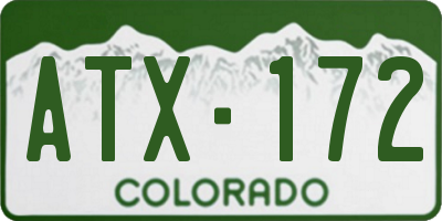 CO license plate ATX172