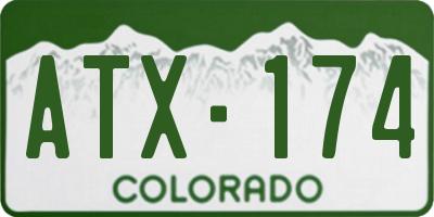 CO license plate ATX174