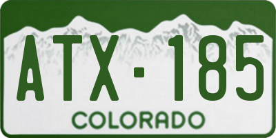 CO license plate ATX185