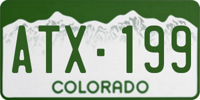 CO license plate ATX199