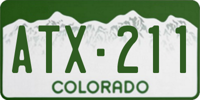 CO license plate ATX211