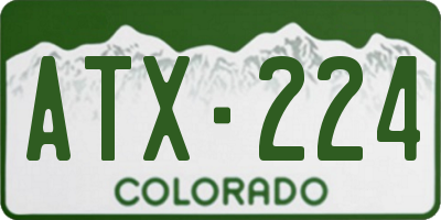 CO license plate ATX224