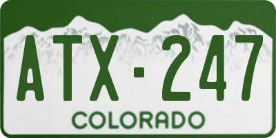 CO license plate ATX247