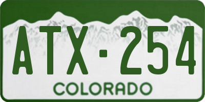 CO license plate ATX254