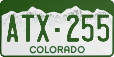CO license plate ATX255