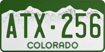 CO license plate ATX256