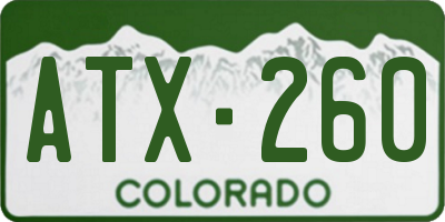 CO license plate ATX260