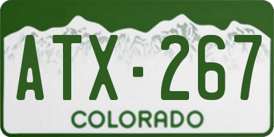 CO license plate ATX267