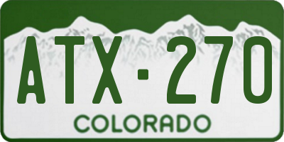 CO license plate ATX270