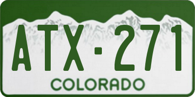 CO license plate ATX271