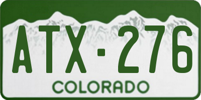 CO license plate ATX276