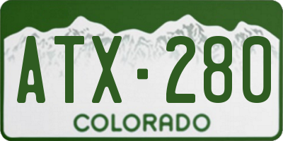 CO license plate ATX280