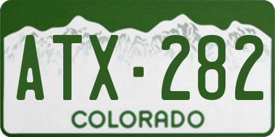 CO license plate ATX282