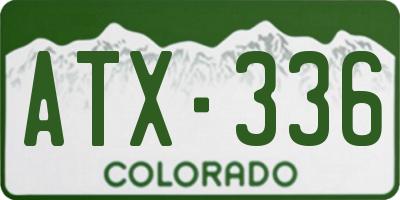 CO license plate ATX336