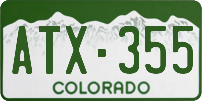 CO license plate ATX355