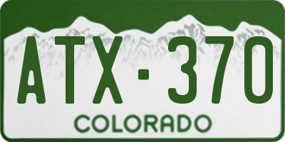 CO license plate ATX370