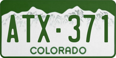 CO license plate ATX371