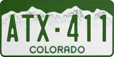 CO license plate ATX411