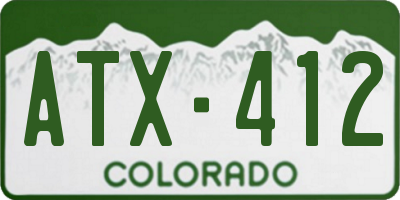 CO license plate ATX412