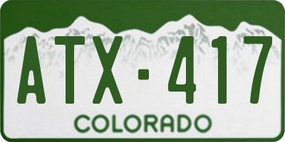 CO license plate ATX417