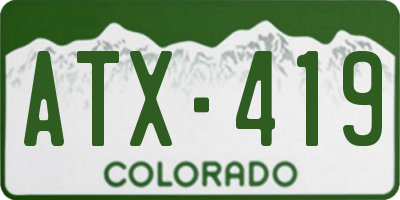 CO license plate ATX419