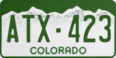 CO license plate ATX423