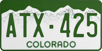 CO license plate ATX425