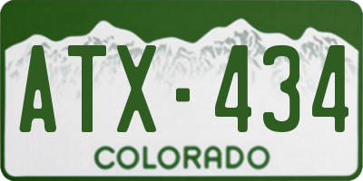 CO license plate ATX434