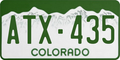 CO license plate ATX435