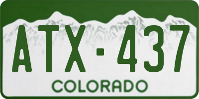 CO license plate ATX437