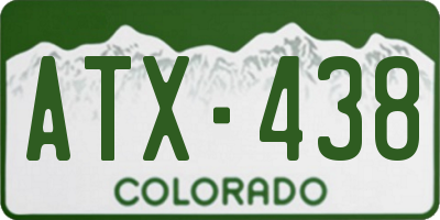 CO license plate ATX438