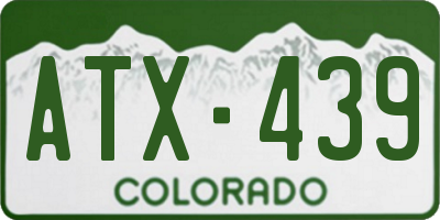 CO license plate ATX439
