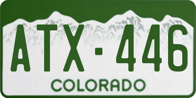CO license plate ATX446