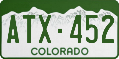CO license plate ATX452
