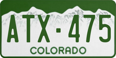 CO license plate ATX475