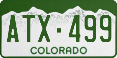 CO license plate ATX499