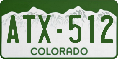 CO license plate ATX512