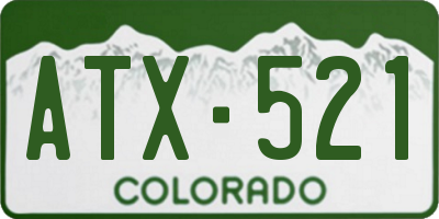 CO license plate ATX521