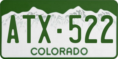 CO license plate ATX522