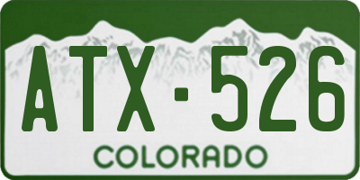 CO license plate ATX526