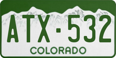 CO license plate ATX532