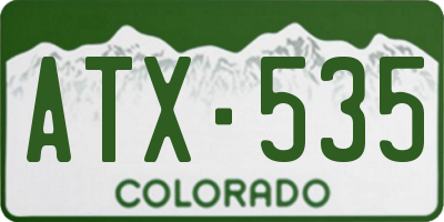 CO license plate ATX535