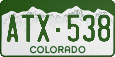 CO license plate ATX538
