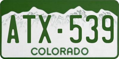CO license plate ATX539
